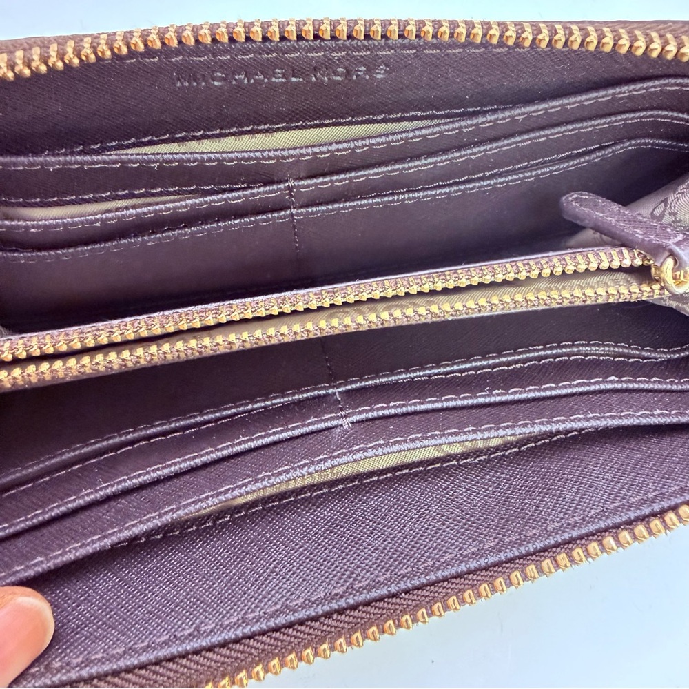 EUC Michael Kors Python embossed leather wallet - image 4